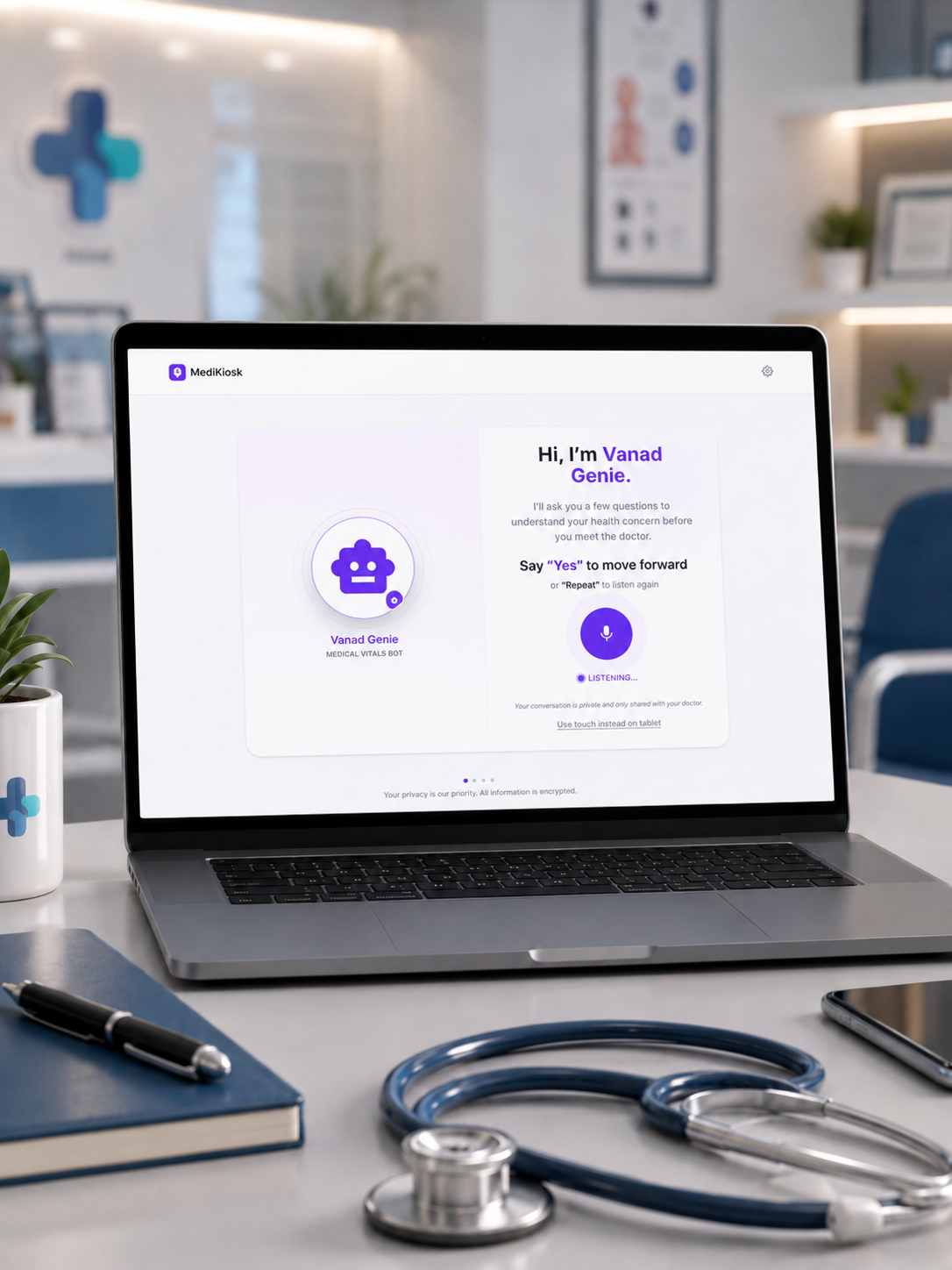 Digital workflow preview for a doctor using Simflo.