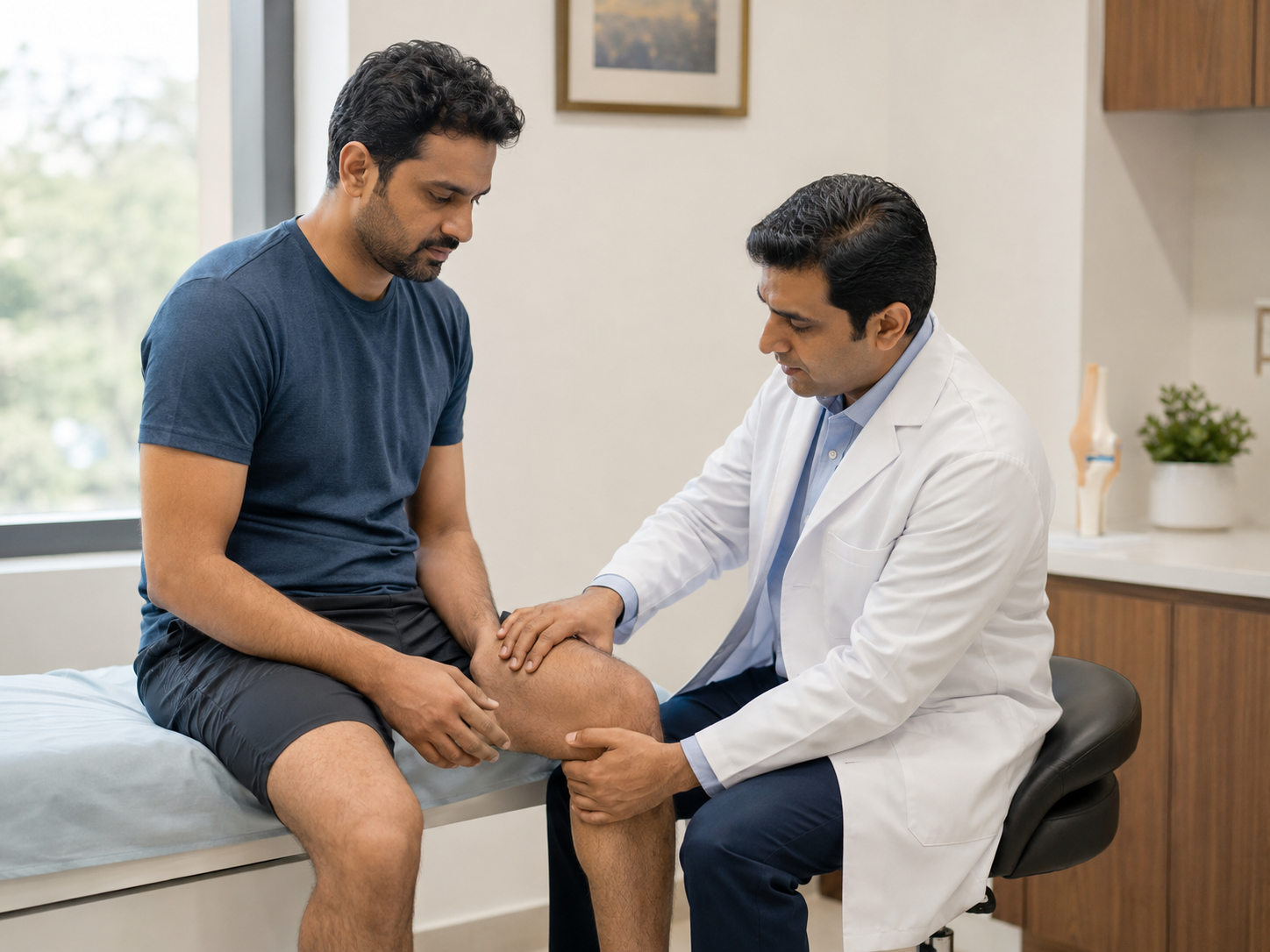 Orthopaedic consultation supported by prepared patient history.